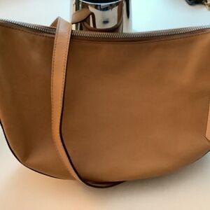 J.Jill Crossbody Crescent Leather Bag, Tan